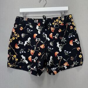 The North Face Class V Pull-On Shorts Women Medium Black Floral Mushroom Outdoor